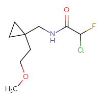 Chemical structure of 2-chloro-2-fluoro-N-{[1-(2-methoxyethyl)cyclopropyl]methyl}acetamide - CSSB09894499768
