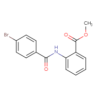 Chemical structure of methyl 2-(4-bromobenzamido)benzoate - CSSB00041023278
