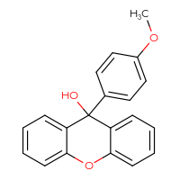 Chemical structure of 9-(4-methoxyphenyl)-9H-xanthen-9-ol - CSSB00020681241