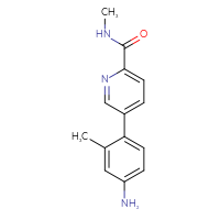 Chemical structure of 5-(4-amino-2-methylphenyl)-N-methylpyridine-2-carboxamide - CSSB05400344054