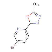 Chemical structure of 5-bromo-2-(5-methyl-1,3,4-oxadiazol-2-yl)pyridine - CSSB00010776152