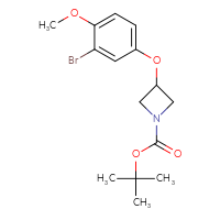Chemical structure of tert-butyl 3-(3-bromo-4-methoxyphenoxy)azetidine-1-carboxylate - CSSB03219876422