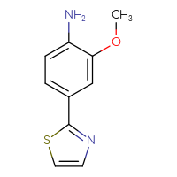 Chemical structure of 2-methoxy-4-(1,3-thiazol-2-yl)aniline - CSSB00010311153