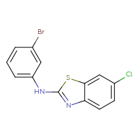 Chemical structure of N-(3-bromophenyl)-6-chloro-1,3-benzothiazol-2-amine - CSSB00008317504