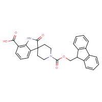Chemical structure of 1'-{[(9H-fluoren-9-yl)methoxy]carbonyl}-2-oxo-1,2-dihydrospiro[indole-3,4'-piperidine]-7-carboxylic acid - CSSB20504313216