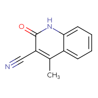 Chemical structure of 4-methyl-2-oxo-1,2-dihydroquinoline-3-carbonitrile - CSSB00000037551