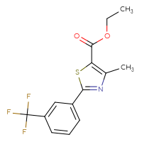 Chemical structure of ethyl 4-methyl-2-[3-(trifluoromethyl)phenyl]-1,3-thiazole-5-carboxylate - CSSB00020610767