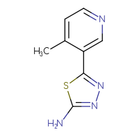 Chemical structure of 5-(4-methylpyridin-3-yl)-1,3,4-thiadiazol-2-amine - CSSB00012451846