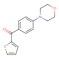 Chemical structure of 4-[4-(thiophene-2-carbonyl)phenyl]morpholine - CSSB03579127260