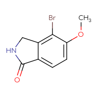 Chemical structure of 4-bromo-5-methoxy-2,3-dihydro-1H-isoindol-1-one - CSSB00010764773