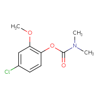 Chemical structure of 4-chloro-2-methoxyphenyl N,N-dimethylcarbamate - CSSB21432470553