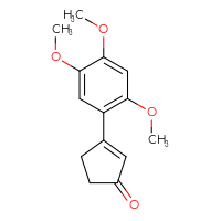 Chemical structure of 3-(2,4,5-trimethoxyphenyl)cyclopent-2-en-1-one - CSSB00134026947