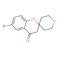 Chemical structure of 6-bromo-3,4-dihydrospiro[1-benzopyran-2,4'-oxan]-4-one - CSSB00006484978
