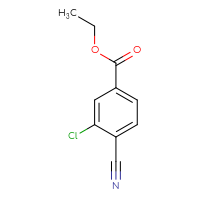Chemical structure of ethyl 3-chloro-4-cyanobenzoate - CSSB00000707875