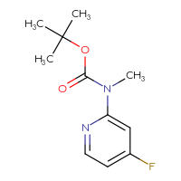 Chemical structure of tert-butyl N-(4-fluoropyridin-2-yl)-N-methylcarbamate - CSSB09892467441
