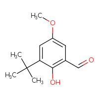 Chemical structure of 3-tert-butyl-2-hydroxy-5-methoxybenzaldehyde - CSSB00012275921