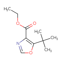Chemical structure of ethyl 5-tert-butyl-1,3-oxazole-4-carboxylate - CSSB00000702146