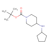 Chemical structure of tert-butyl 4-(cyclopentylamino)piperidine-1-carboxylate - CSSB00011331194