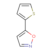 Chemical structure of 5-(thiophen-2-yl)-1,2-oxazole - CSSB00011997659