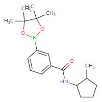 Chemical structure of N-(2-methylcyclopentyl)-3-(4,4,5,5-tetramethyl-1,3,2-dioxaborolan-2-yl)benzamide - CSSB02195991372