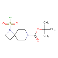 Chemical structure of tert-butyl 1-(chlorosulfonyl)-1,7-diazaspiro[3.5]nonane-7-carboxylate - CSSB15009473047