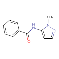 Chemical structure of N-(1-methyl-1H-pyrazol-5-yl)benzamide - CSSB00011665049