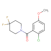 Chemical structure of 1-(2-chloro-5-methoxybenzoyl)-4,4-difluoropiperidine - CSSB06423675859