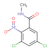 Chemical structure of 3,5-dichloro-N-methyl-2-nitrobenzamide - CSSB01992511408