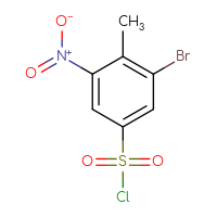 Chemical structure of 3-bromo-4-methyl-5-nitrobenzene-1-sulfonyl chloride - CSSB00000765326