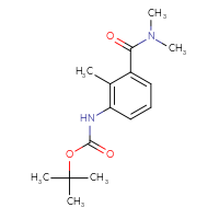 Chemical structure of tert-butyl N-[3-(dimethylcarbamoyl)-2-methylphenyl]carbamate - CSSB02126992634