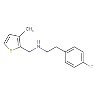 Chemical structure of [2-(4-fluorophenyl)ethyl][(3-methylthiophen-2-yl)methyl]amine - CSSB00000490203