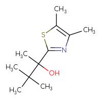 Chemical structure of 2-(4,5-dimethyl-1,3-thiazol-2-yl)-3,3-dimethylbutan-2-ol - CSSB00023600779