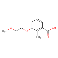 Chemical structure of 3-(2-methoxyethoxy)-2-methylbenzoic acid - CSSB00013112484