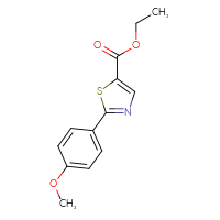 Chemical structure of ethyl 2-(4-methoxyphenyl)-1,3-thiazole-5-carboxylate - CSSB00102531394