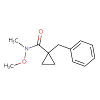 Chemical structure of 1-benzyl-N-methoxy-N-methylcyclopropane-1-carboxamide - CSSB01992781388