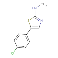 Chemical structure of 5-(4-chlorophenyl)-N-methyl-1,3-thiazol-2-amine - CSSB00013641144