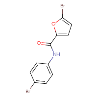 Chemical structure of 5-bromo-N-(4-bromophenyl)furan-2-carboxamide - CSSB00000153591