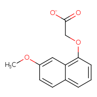 Chemical structure of 2-[(7-methoxynaphthalen-1-yl)oxy]acetate - CSSB20964472867