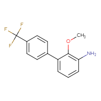 Chemical structure of 2-methoxy-4'-(trifluoromethyl)-[1,1'-biphenyl]-3-amine - CSSB03219847883