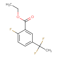 Chemical structure of ethyl 5-(1,1-difluoroethyl)-2-fluorobenzoate - CSSB08313103400