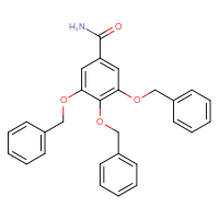 Chemical structure of 3,4,5-tris(benzyloxy)benzamide - CSSB00009999558