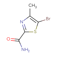 Chemical structure of 5-bromo-4-methyl-1,3-thiazole-2-carboxamide - CSSB00010114291