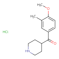Chemical structure of 4-(4-methoxy-3-methylbenzoyl)piperidine hydrochloride - CSSB00025739844