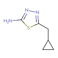 Chemical structure of 5-(cyclopropylmethyl)-1,3,4-thiadiazol-2-amine - CSSB00011500493