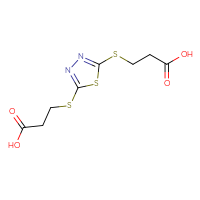 Chemical structure of 3-({5-[(2-carboxyethyl)sulfanyl]-1,3,4-thiadiazol-2-yl}sulfanyl)propanoic acid - CSSB00121626454