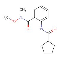 Chemical structure of 2-cyclopentaneamido-N-methoxy-N-methylbenzamide - CSSB00990266652