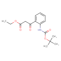 Chemical structure of ethyl 3-(2-{[(tert-butoxy)carbonyl]amino}phenyl)-3-oxopropanoate - CSSB00010220522