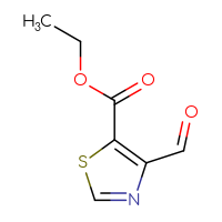 Chemical structure of ethyl 4-formyl-1,3-thiazole-5-carboxylate - CSSB00000723994