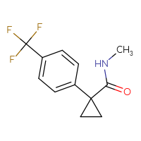 Chemical structure of N-methyl-1-[4-(trifluoromethyl)phenyl]cyclopropane-1-carboxamide - CSSB01997242437