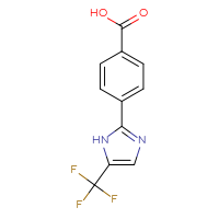 Chemical structure of 4-[5-(trifluoromethyl)-1H-imidazol-2-yl]benzoic acid - CSSB00160503097